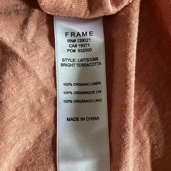 NWT Frame Easy True Organic Linen T-Shirt relax fit - Picture 6 of 6